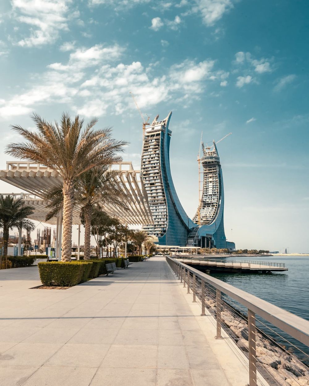 Doha skyline and Katara Towers