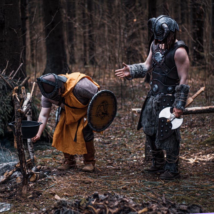 Vikings Cooking In The Forest