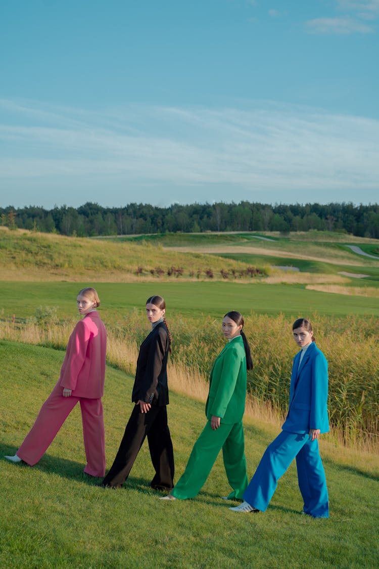 Photo Of Women Wearing Different Colors Of Blazers