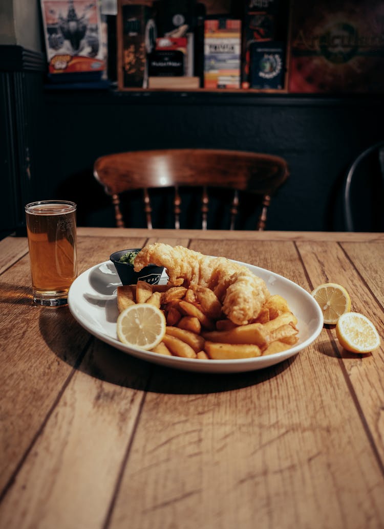 Photo Of A Plate With Fish And Chips