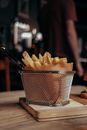 Potato Fries in Stainless Steel Basket