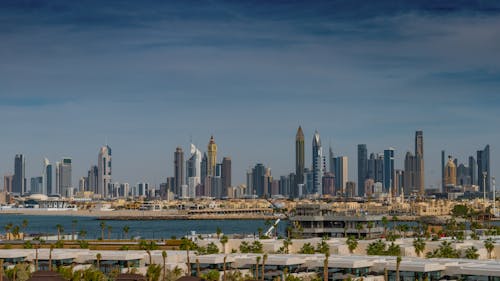 Aerial Photography of High Rise Buildings in the City under the Blue Sky