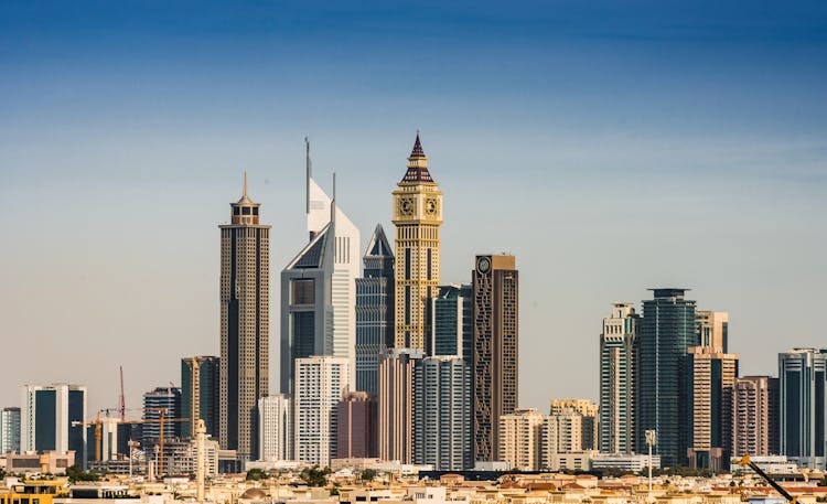 City Skyline In Dubai Emirates