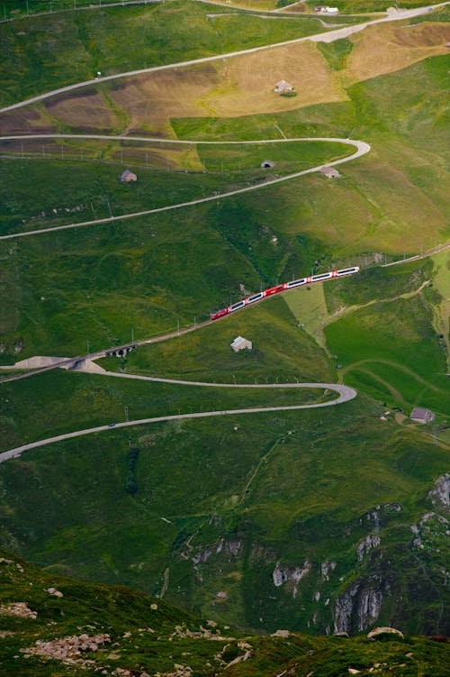 Aerial Photo of Winding Road