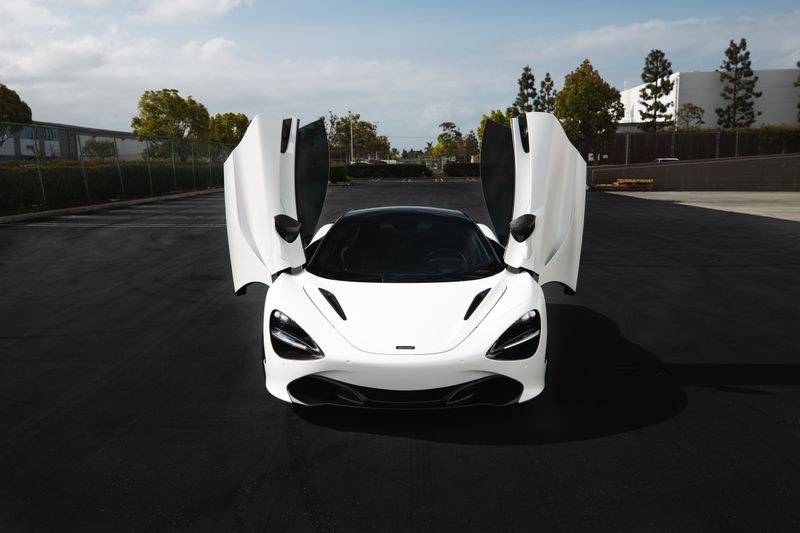 Satin white supercar vinyl wrap