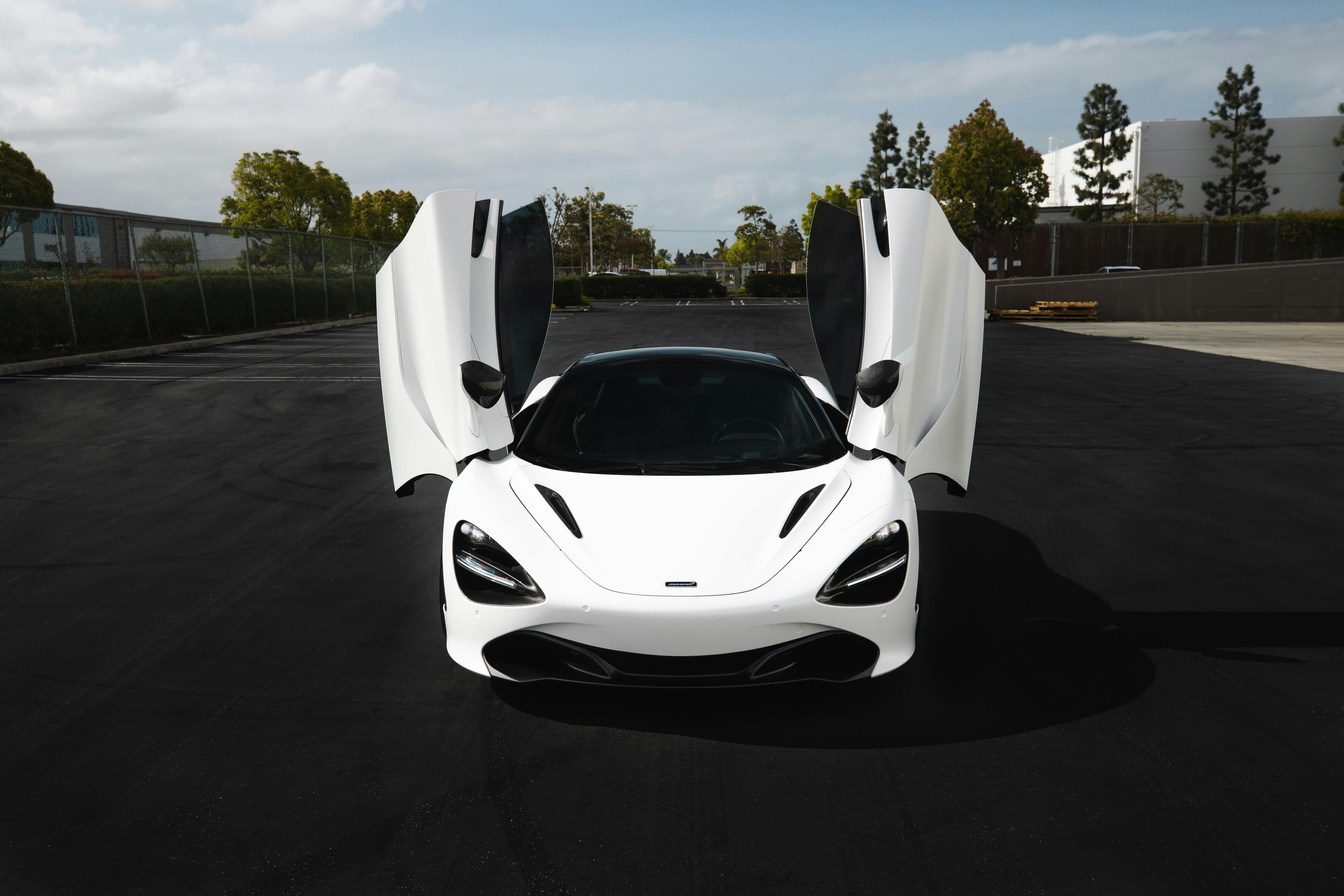 white sports car images