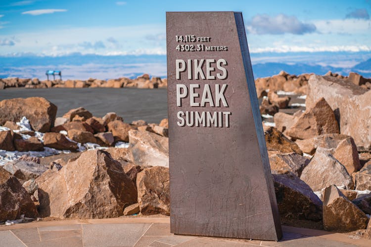 Information Board About The Pikes Peak In Colorado 