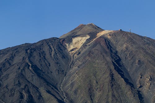 Volcano Under Blue Sky