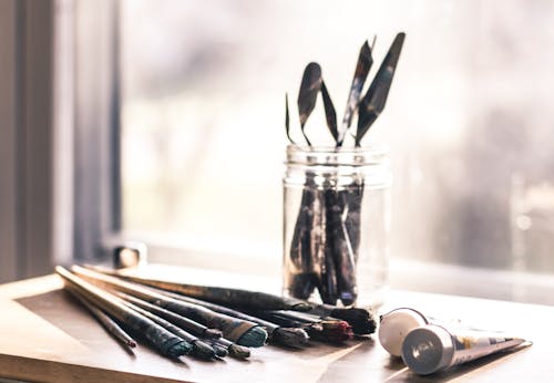 Free Selective Focus Photography of Paint Brush Set Stock Photo