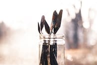 Shallow Focus Photography of Clear Glass Jar