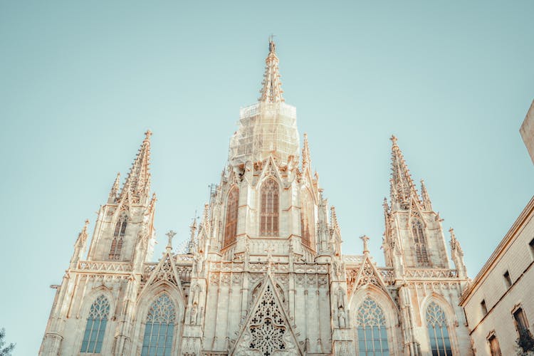 A Low Angle Shot Of Archdiocese Of Barcelona