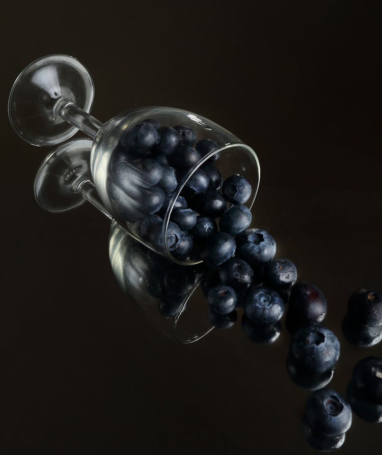 Blueberries In Glass