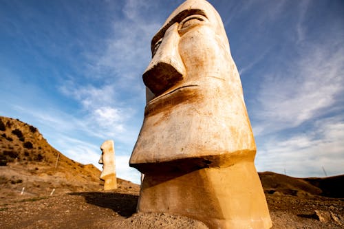 Brown Rock Formation Under Blue Sky