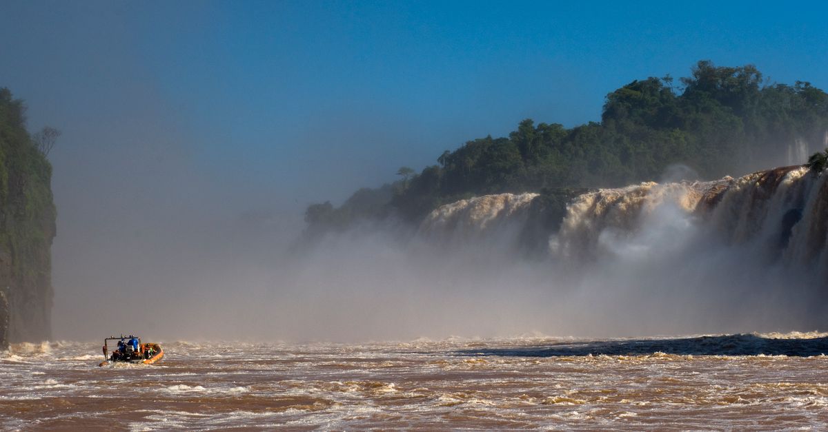 Image Raft Going Over Waterfall Raft on Water Near Waterfalls · Free Stock Photo