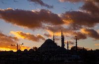 Silhouette of City Buildings during Sunset