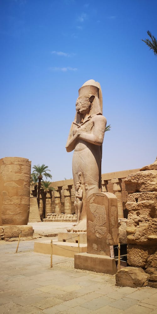 Ramses II Statue in the Temple of Amun-Ra at Karnak. Luxor, Egypt