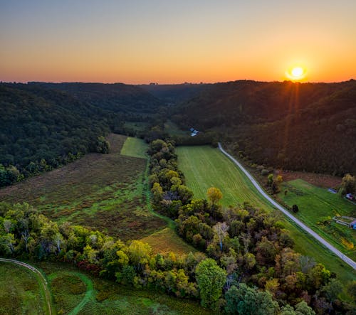 Imagine de stoc gratuită din apus, fotografie aeriană, fotografie cu drona