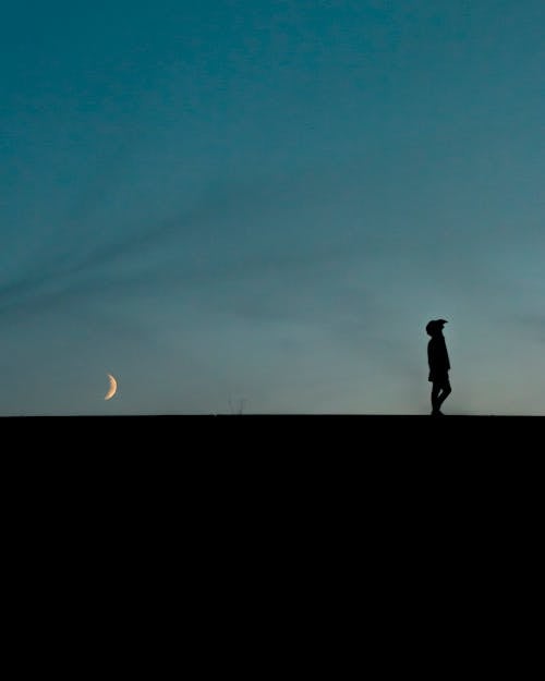 남자, 달, 사람의 무료 스톡 사진