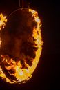 Fire in the Sky during Night Time