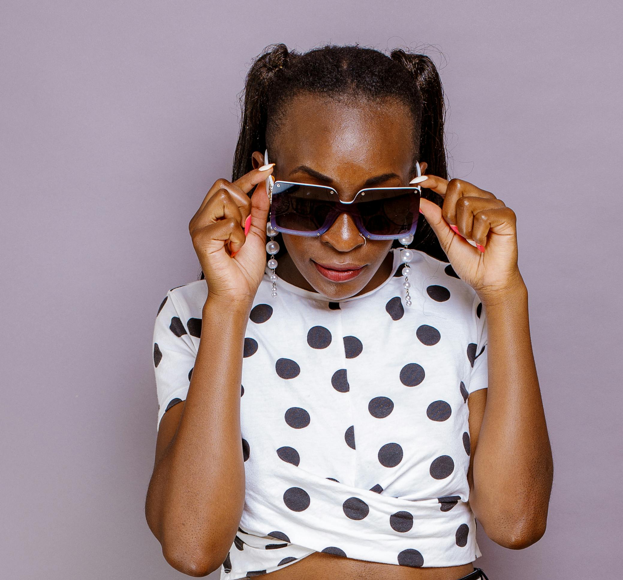 polka dot shirt with polka dot tie