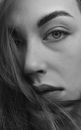 Grayscale Photo of Womans Face