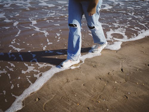 Woman Walking on the Beach 