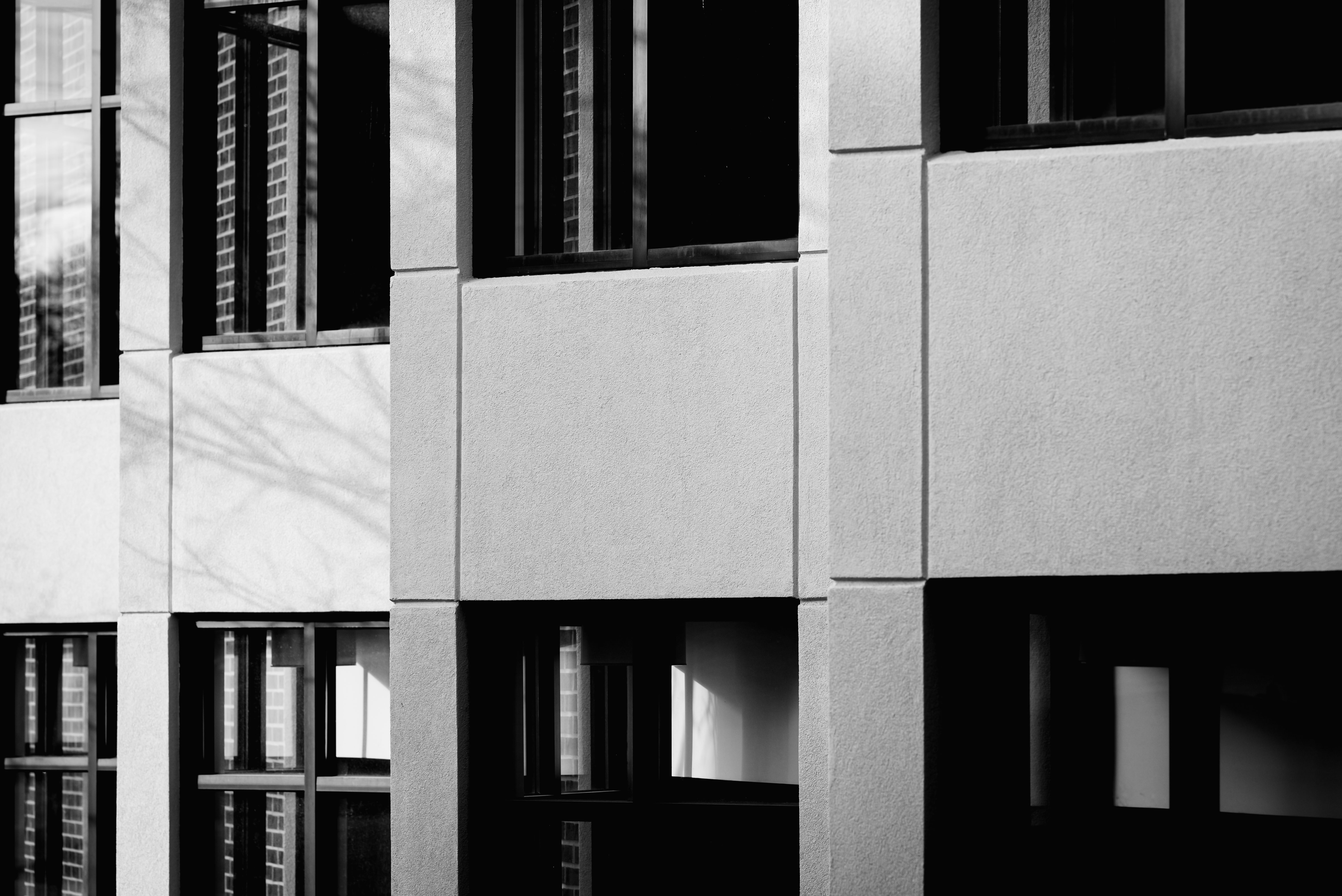 Architectural detail, geometric concrete structure