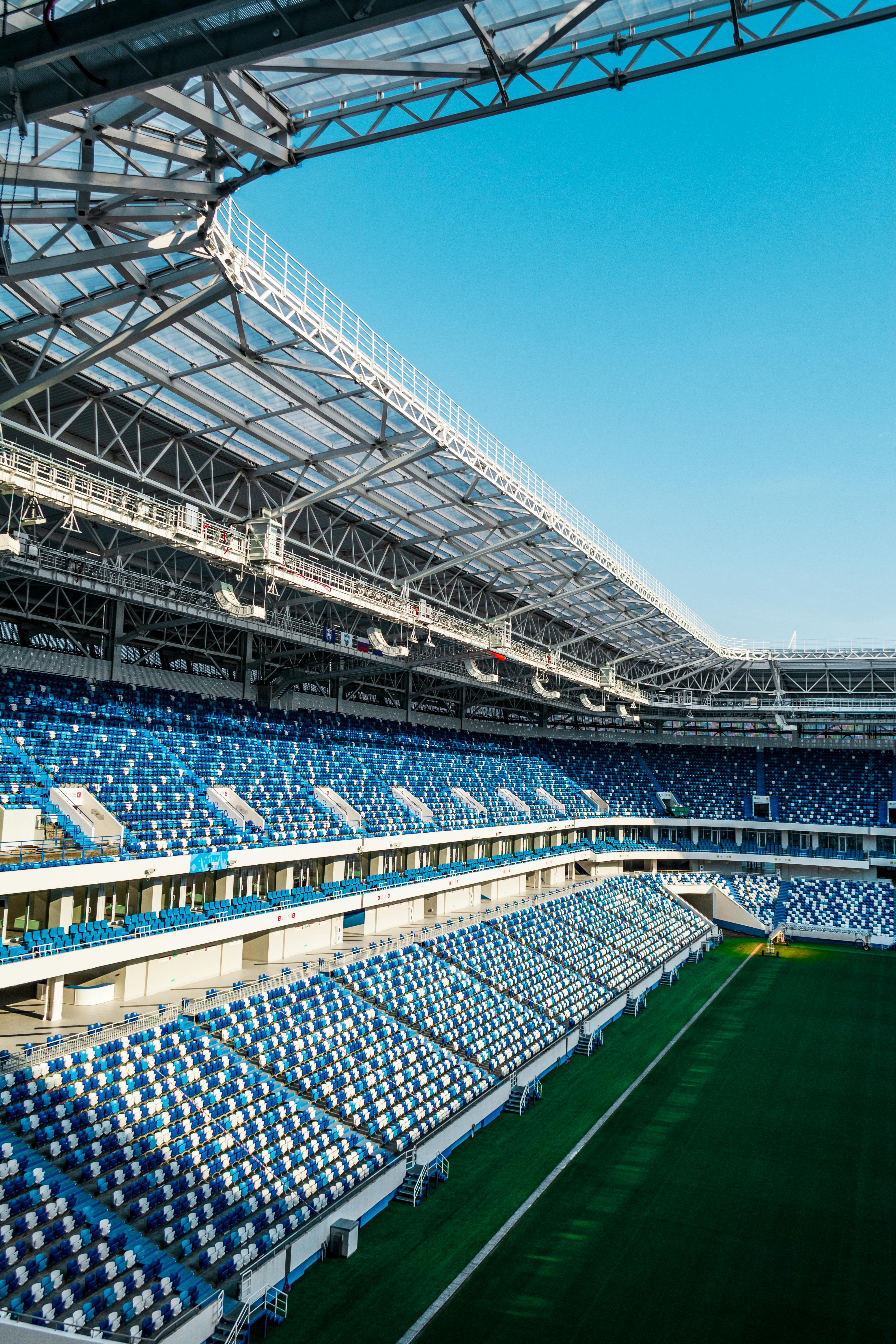 photo of empty seats football stadium