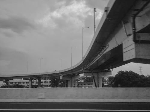 Free stock photo of architectural, black and white, bridge