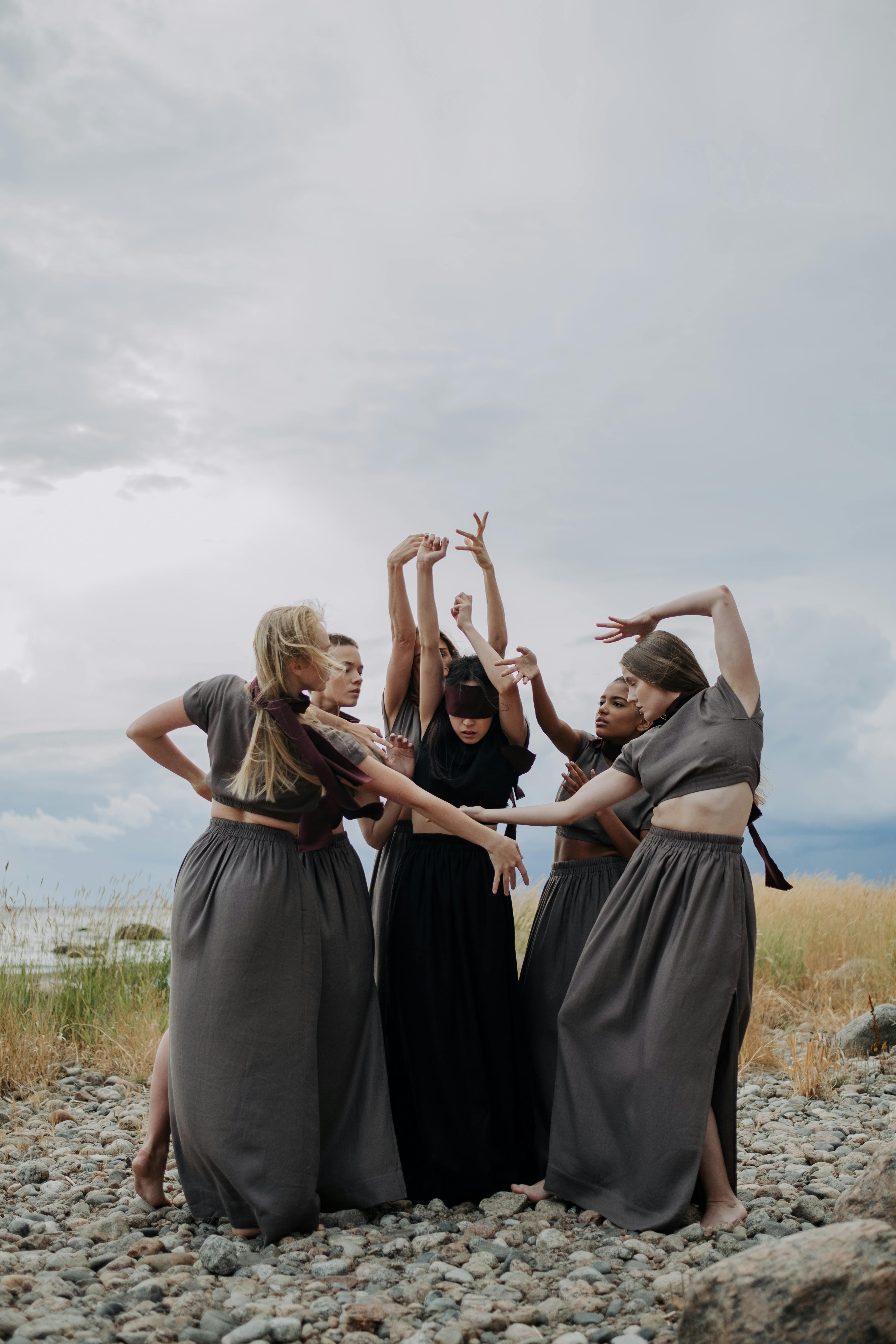 group of women dancing together