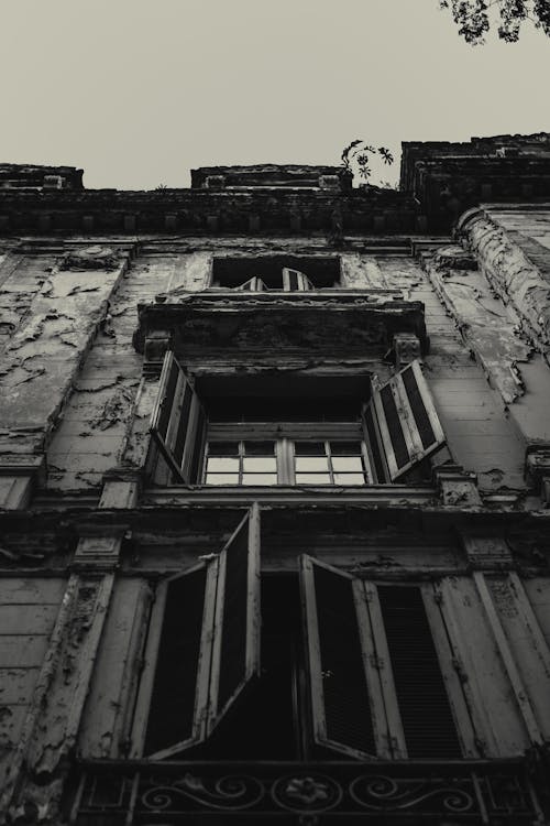 Low Angle Photography of an Abandoned Building