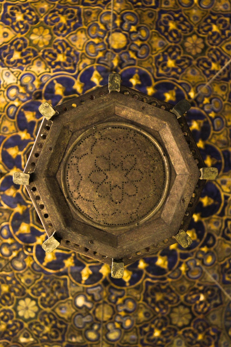 Close-Up Of An Octagonal Tray