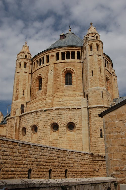 Free Majestic view of a historic round stone building on Mount Zion in Jerusalem, Israel. Stock Photo