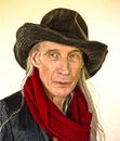 Man in Black Leather Jacket Wearing Brown Hat