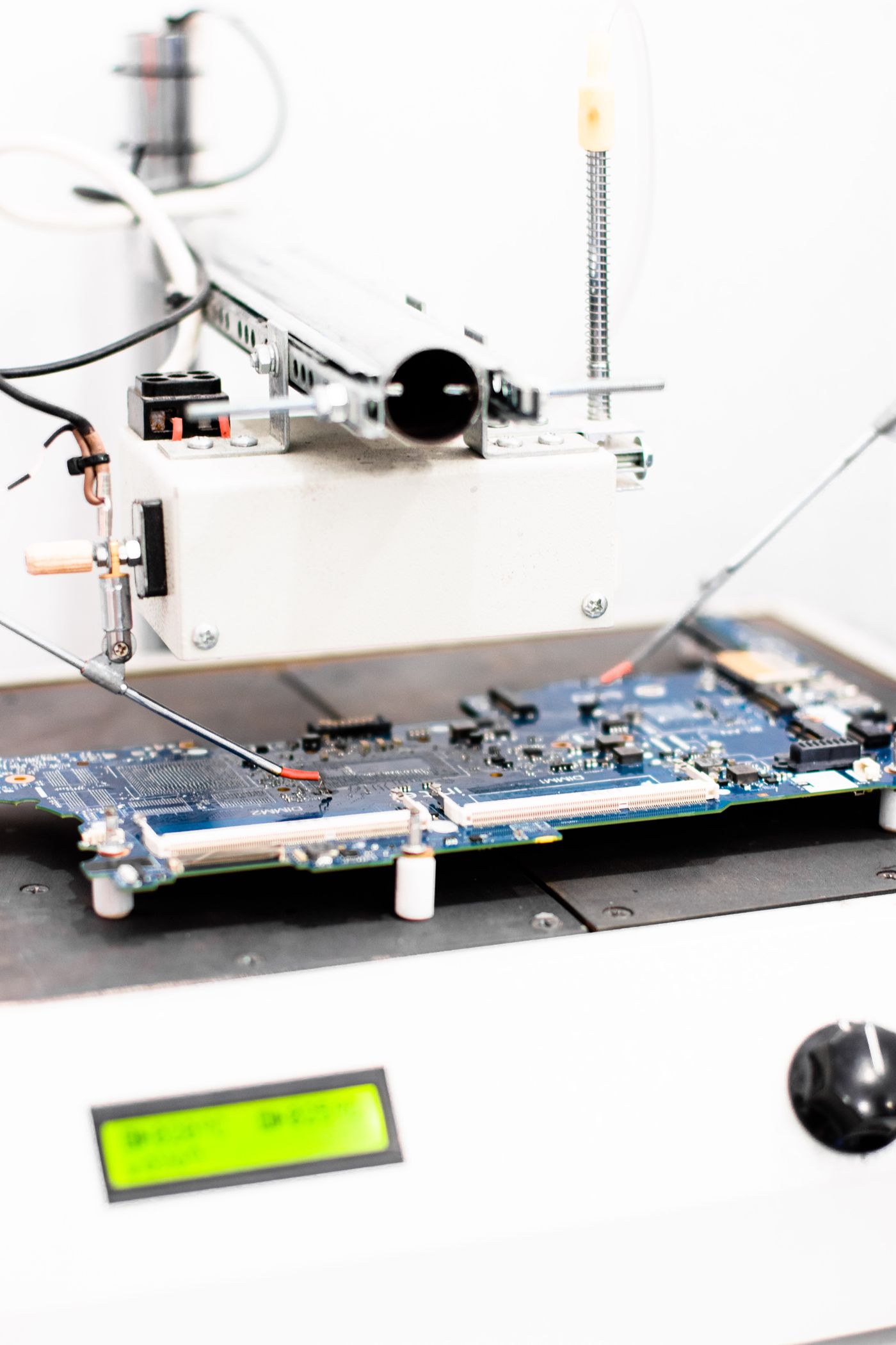 Laptop display being assessed for screen repair