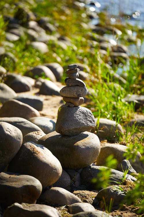 Rock Balancing on Riverside