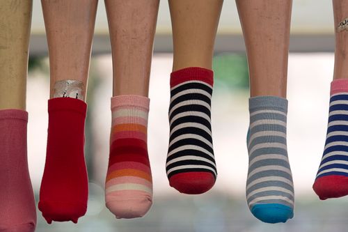 Colorful striped cotton socks