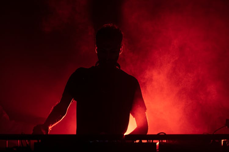 Silhouette Of A DJ