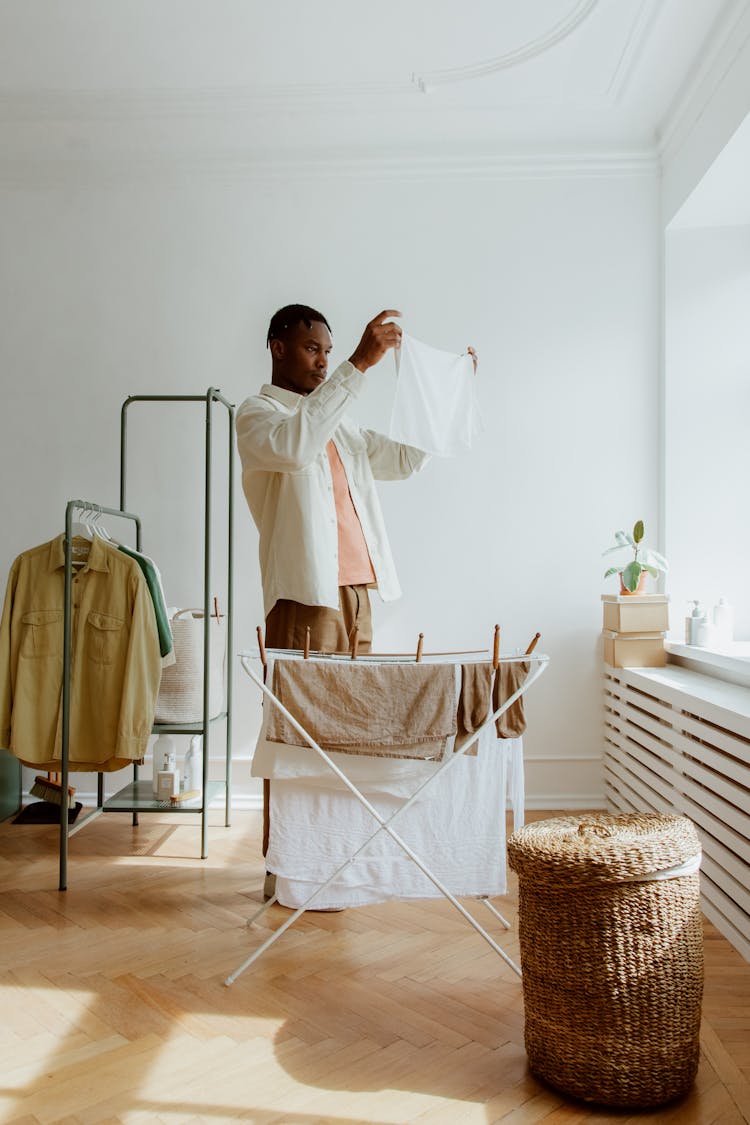 Man Hanging Laundry