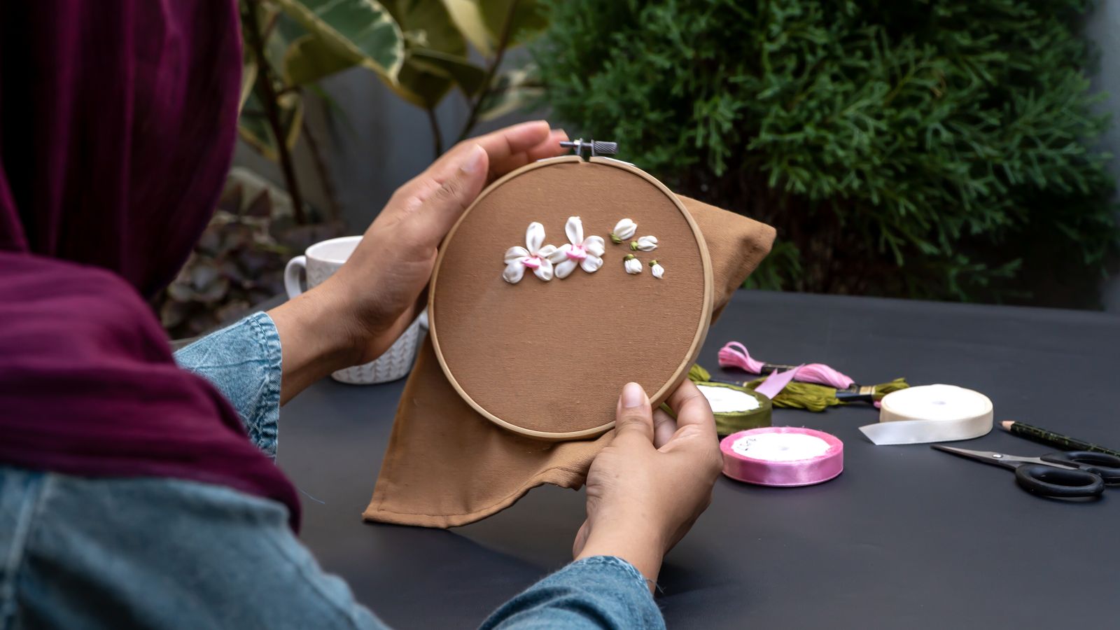 Ribbon Garden - Elegance of Ribbon Embroidery Hoops