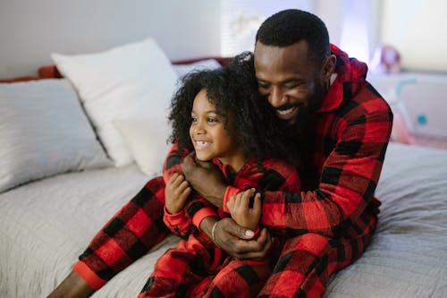 Free Father Embracing His Daughter Stock Photo
