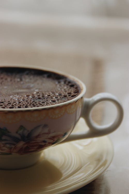 Free Hot Chocolate on a Cup in Close-up Photography Stock Photo