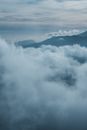 White Clouds over Mountains