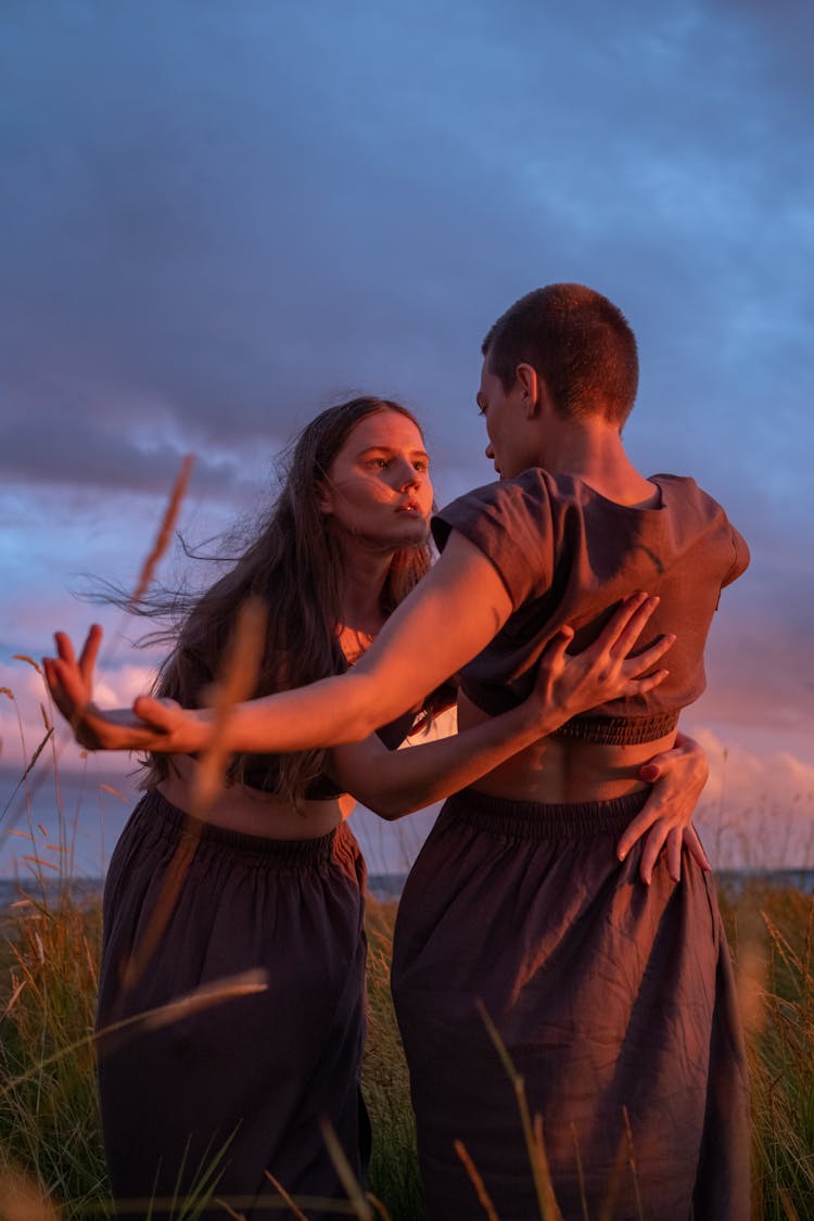 Two Women Dancing Together 