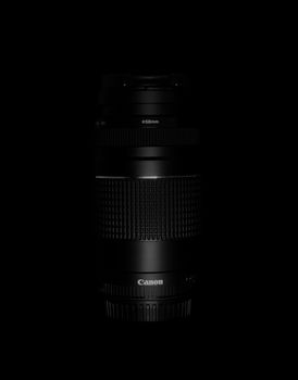 Black Camera Lens on White Background