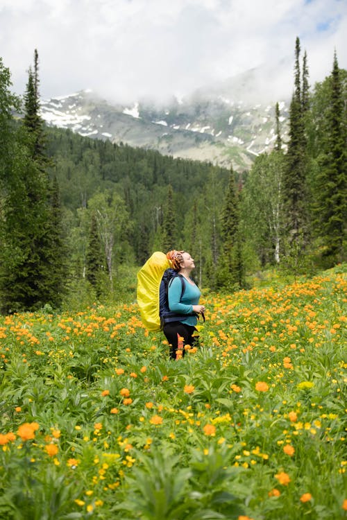 Backpacker in the Mountains