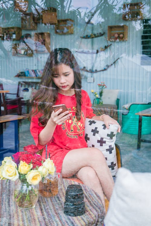 Ingyenes stockfotó ablak, aranyos, ázsiai lány témában