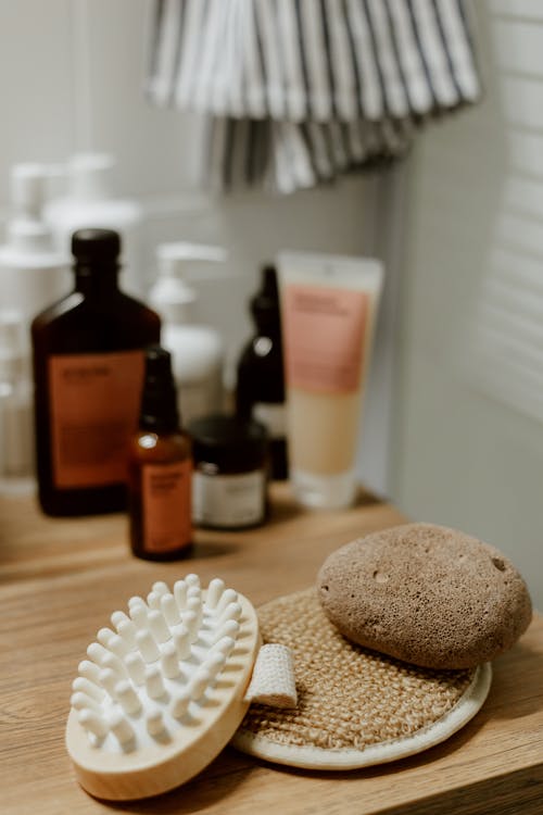 Free Bathroom Corner with Cosmetics  Stock Photo