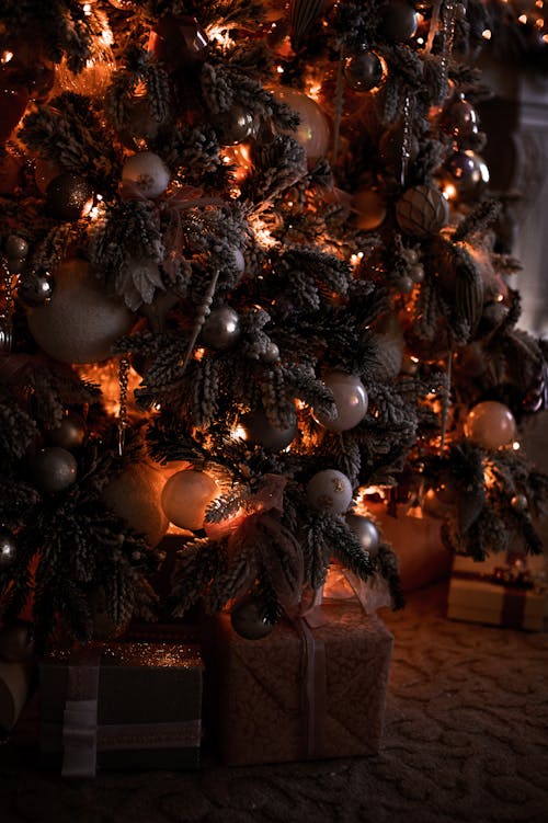 クリスマスツリー, クリスマスの装飾, クリスマスの雰囲気の無料の写真素材