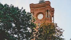 Clock Tower Near Trees at Daytime Photo